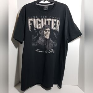 Air Force Fighter Black T-Shirt By Unlimited Clothing Style Men's Size XL